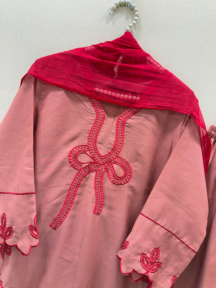 Bow Embroidered Suits