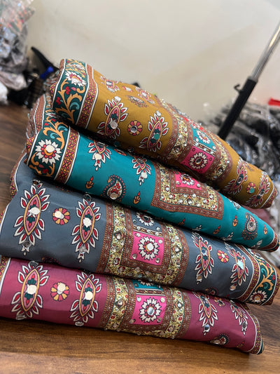 Multi colour mirror Suit 1264