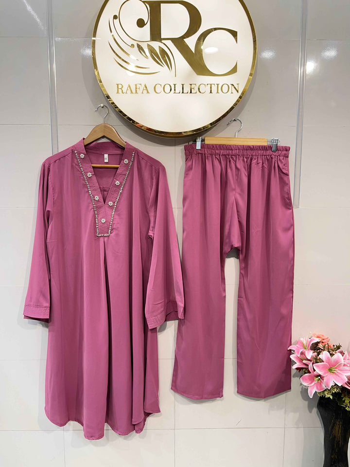 Imported satin co-ord set 2180