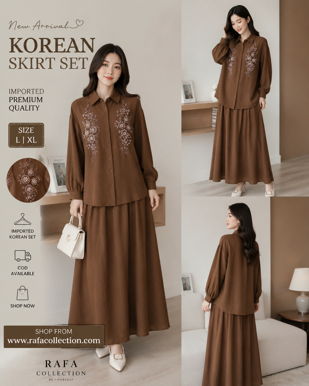 Imported korean skirt Co-ord Sets