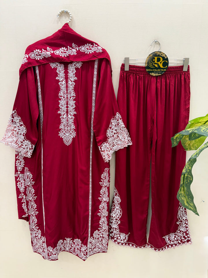 Embroidered plazzo suits