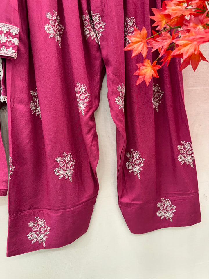 Embroidered Farshi Salwar Suits