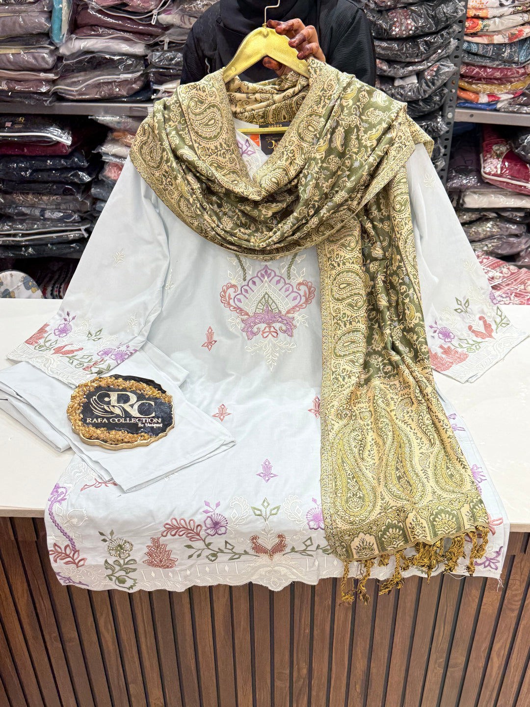 pashmina embroidered sets