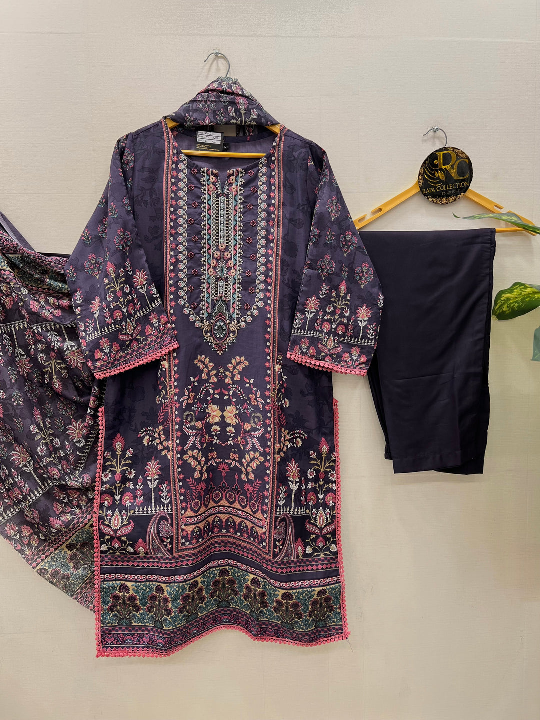 Semi Cotton embroidered suits