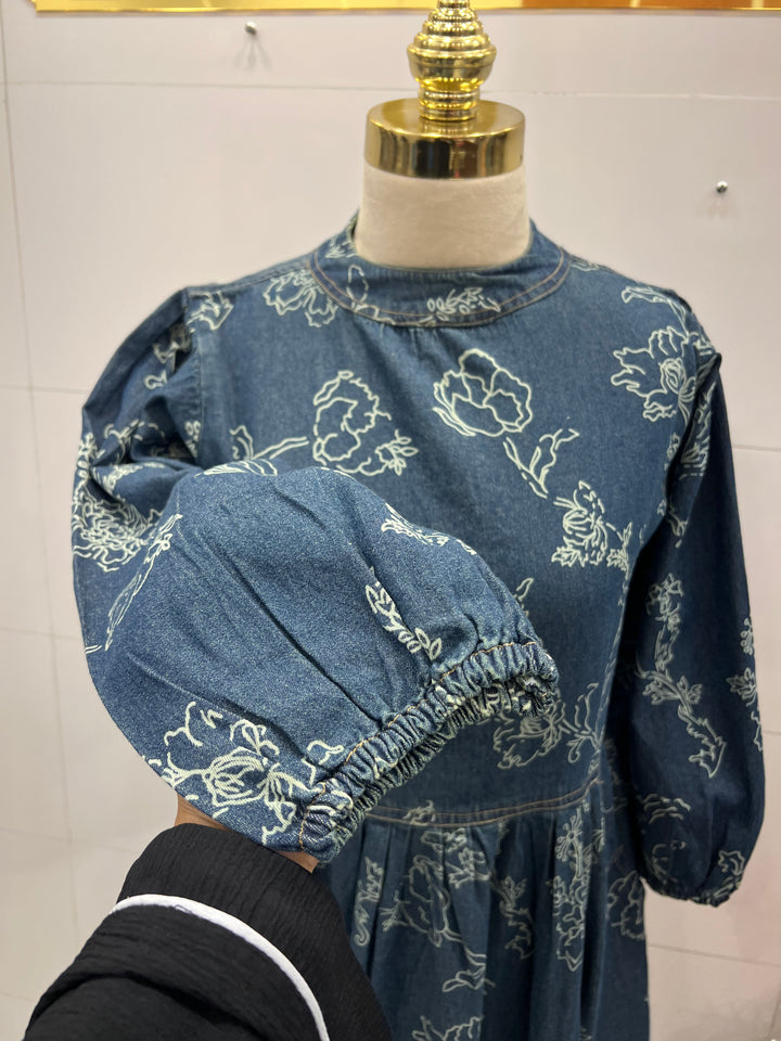 Denim long gown 2587