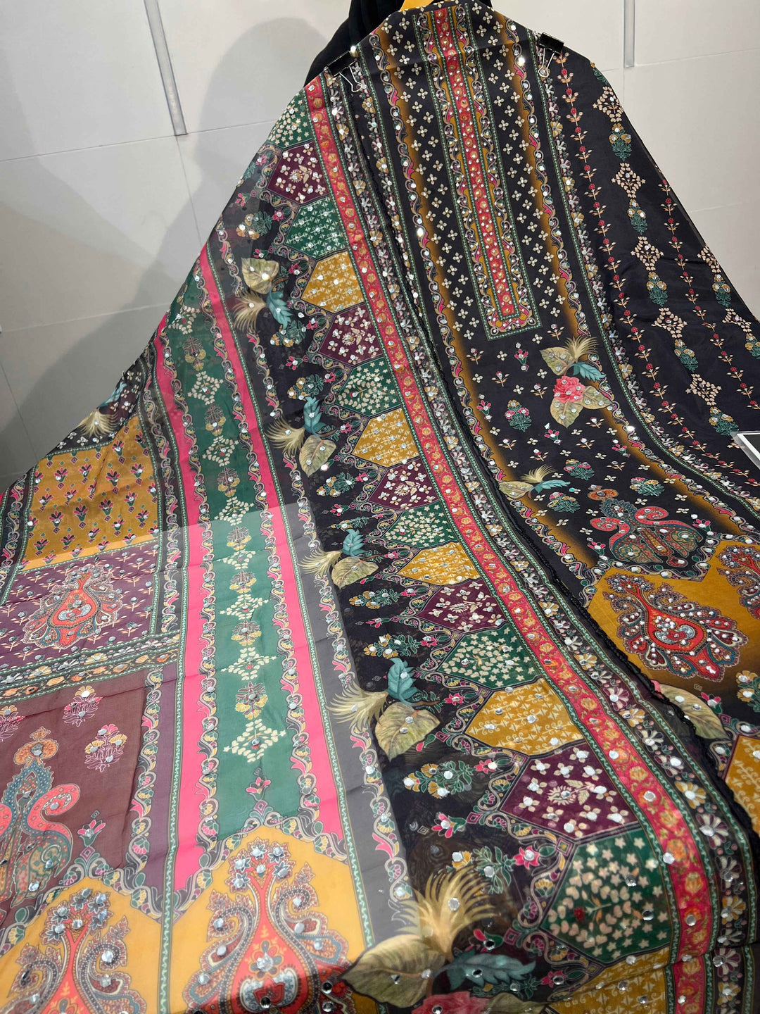 Organza Mirror Work Suit 5033