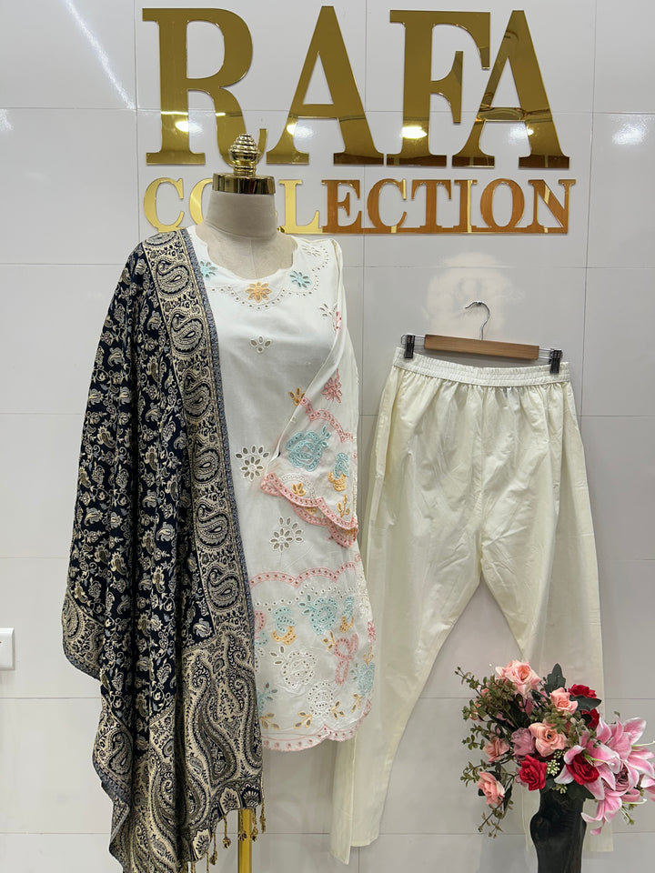 Chikankari pashmina sets 2567