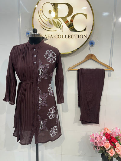 Crinkle Handwork Co-Ord Set 1582