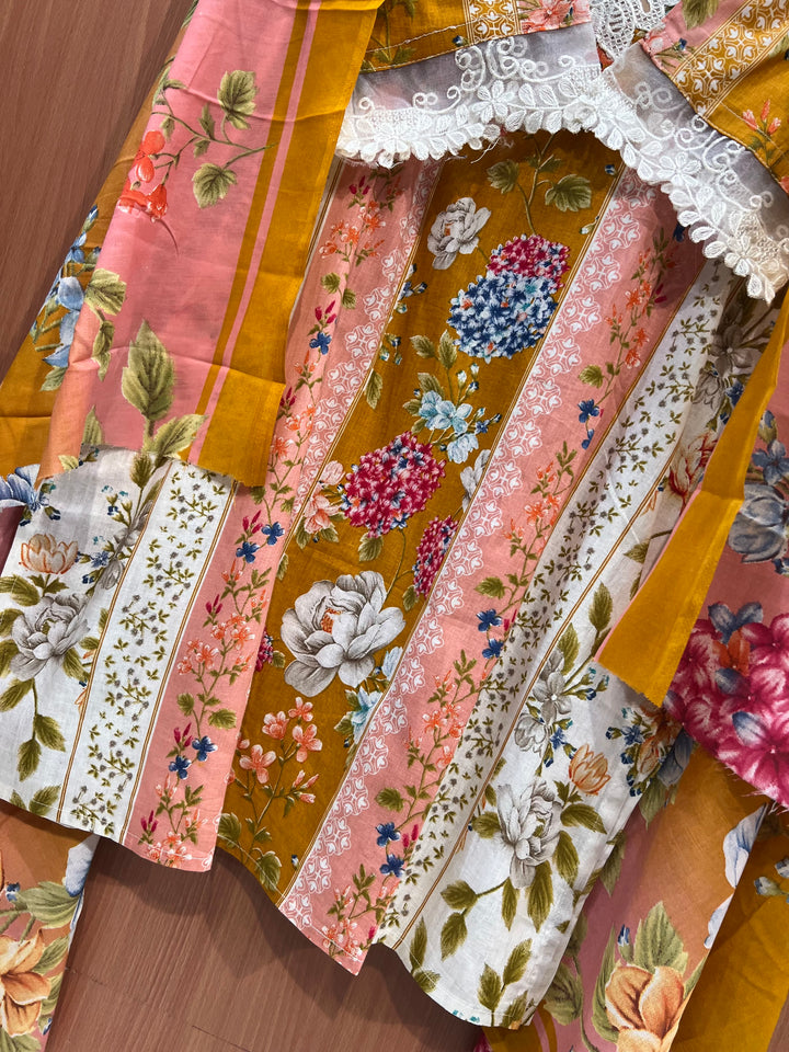 Pakistani patch work suit 2519