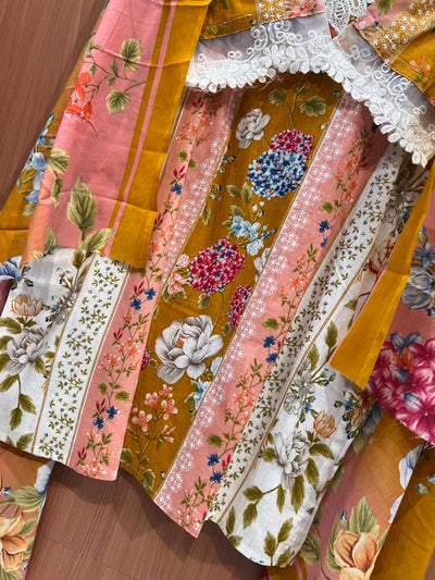Pakistani patch work suit 2519