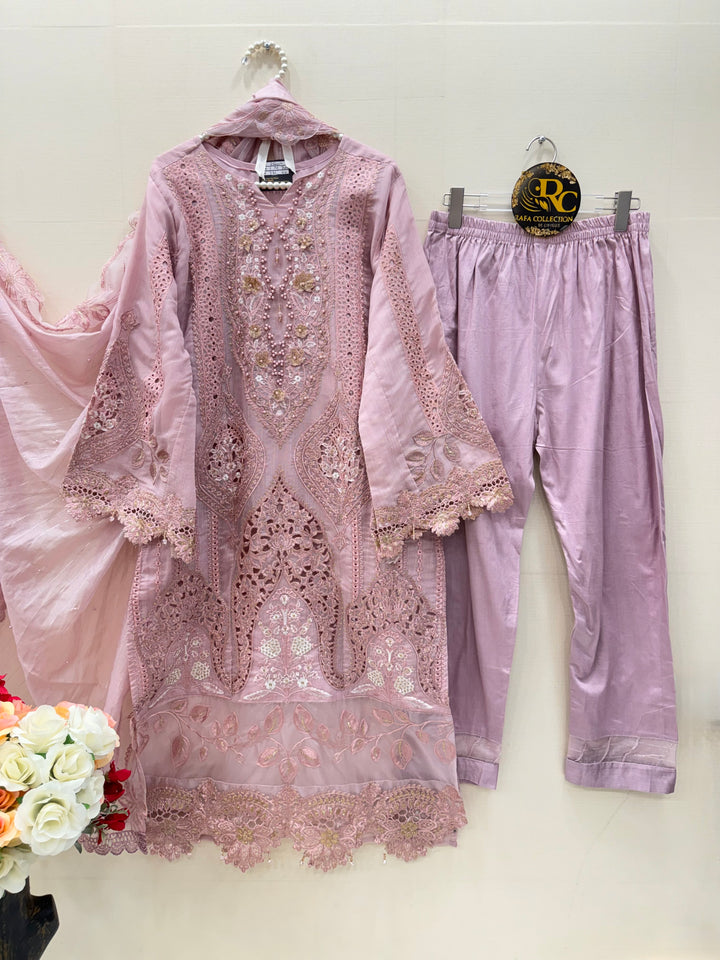 Premium cutwork suit 7014