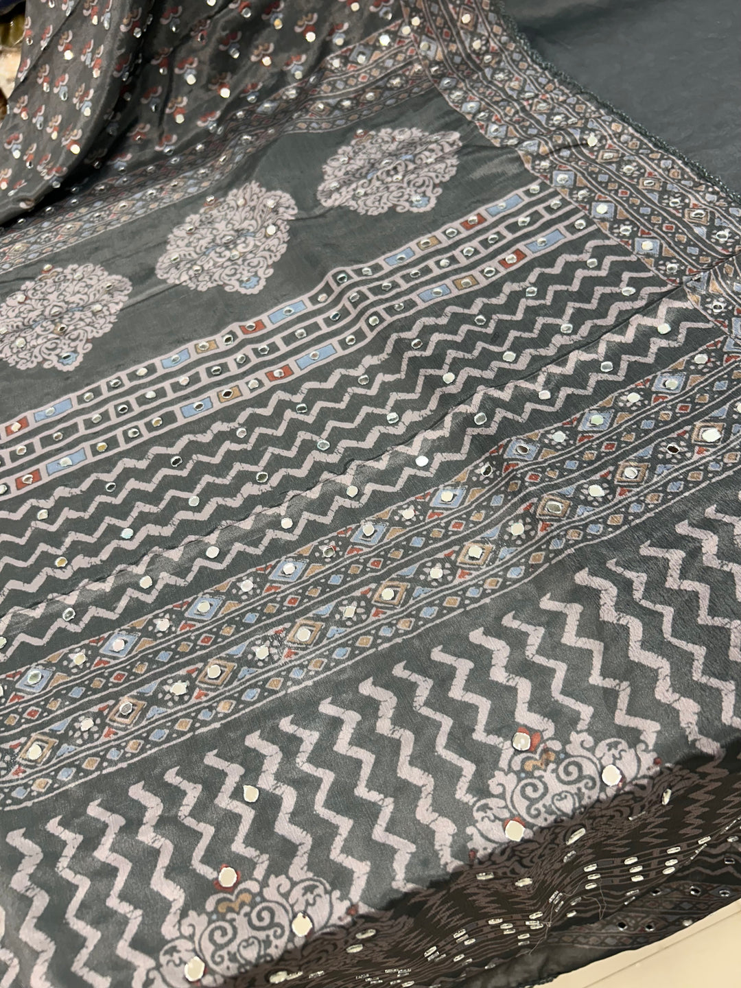 Mirrorwork unstitched suits