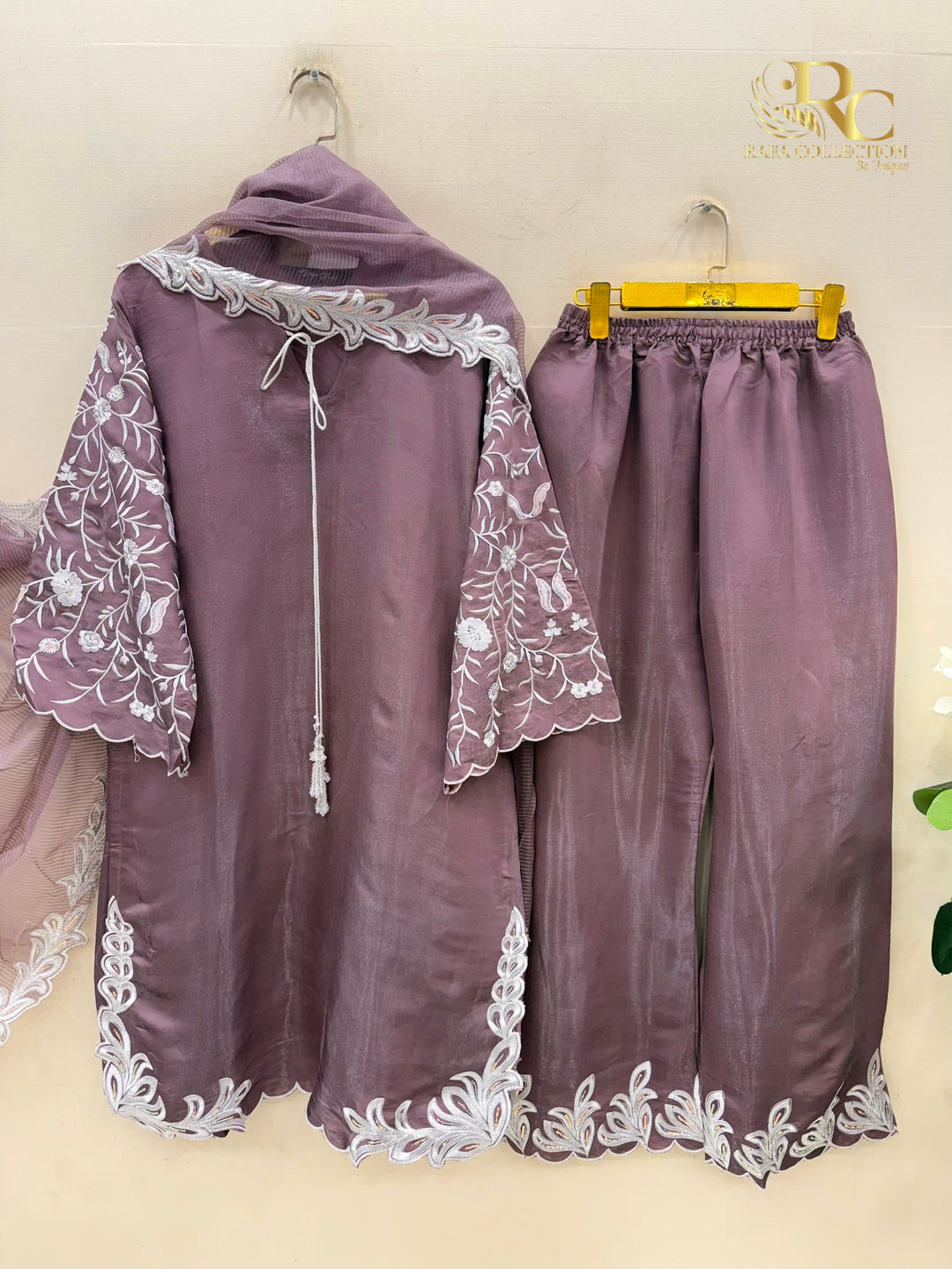 Satin Embroidered Suits
