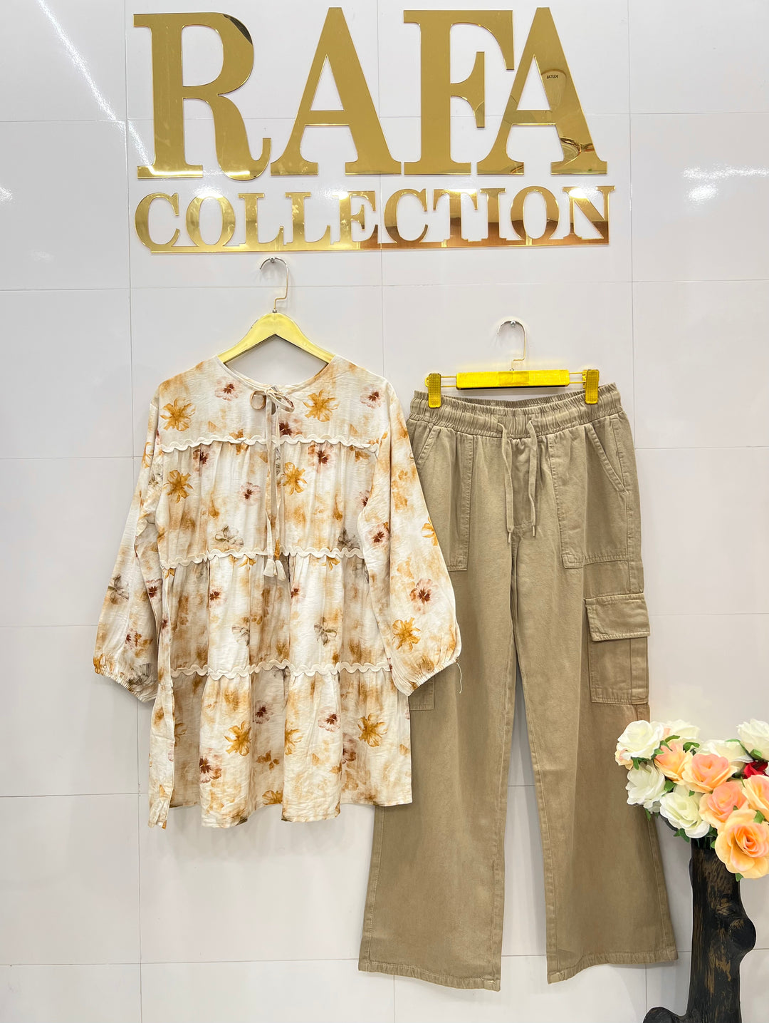 Korean denim cargo Sets