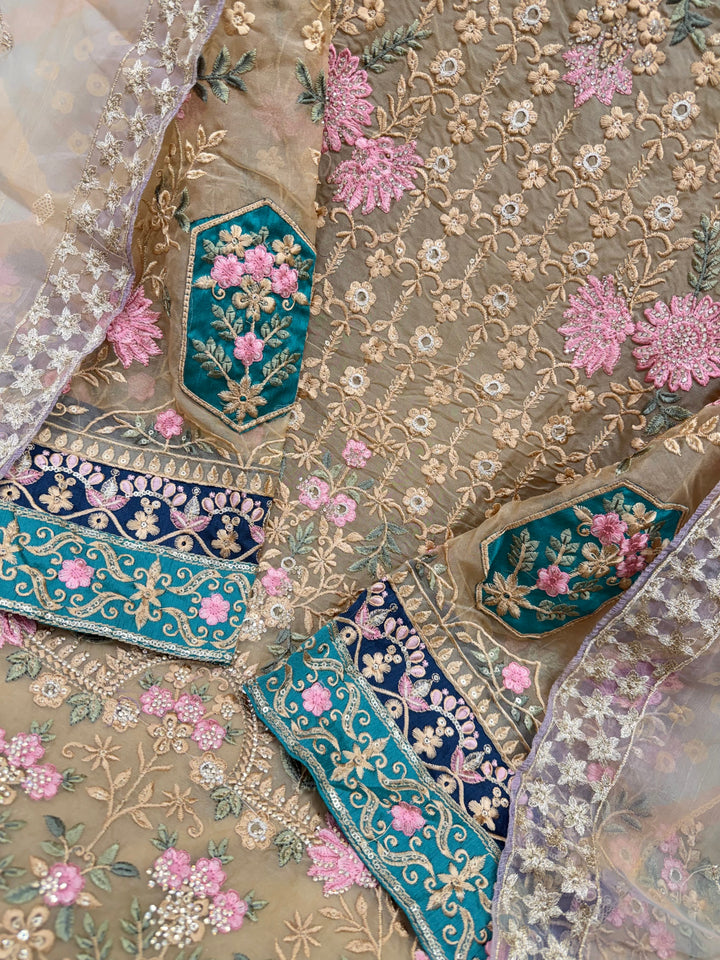 Organza Pakistani unstitch suits