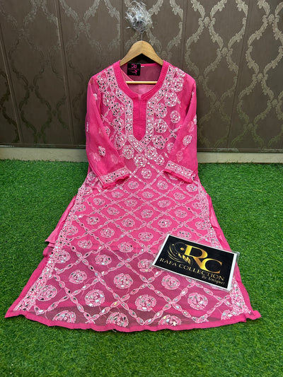 Lucknawi georgette kurti