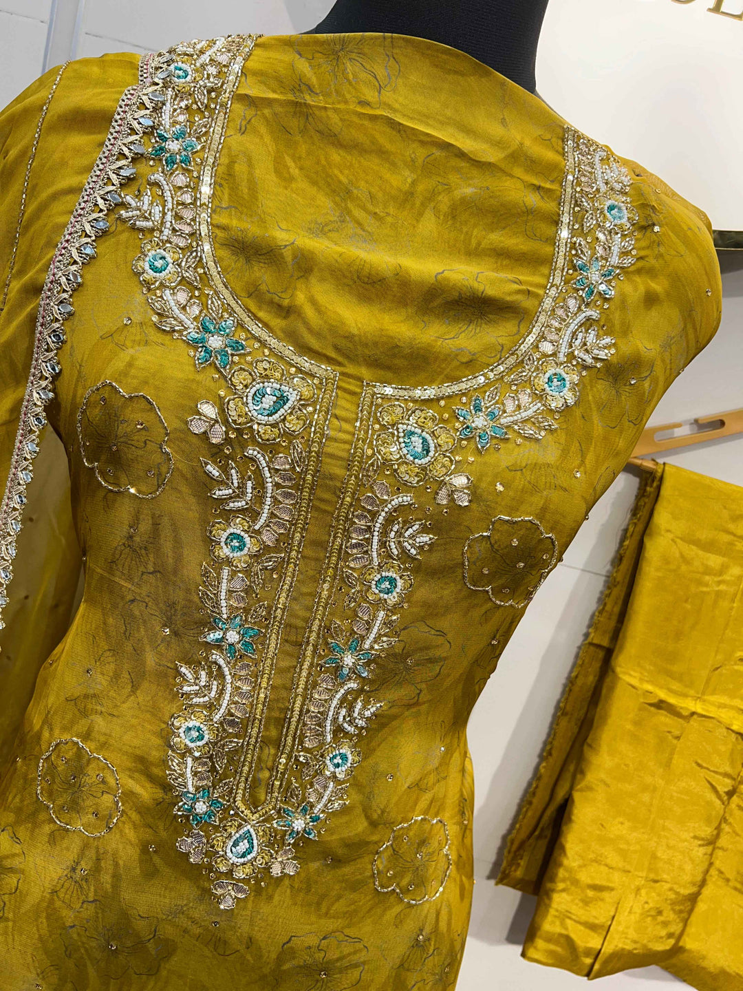 Organza handwork suits  2167