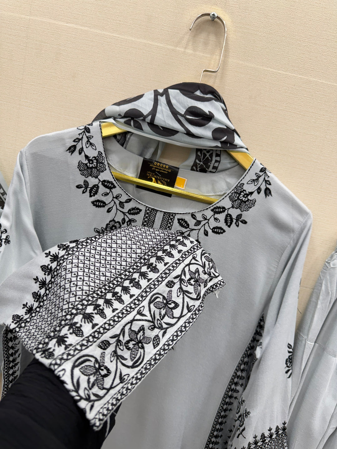 Embroided farshi suits