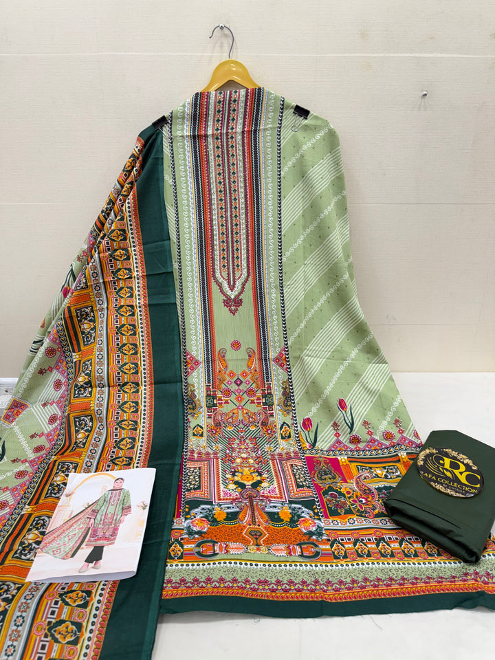 Cotton unstitched suits 3158