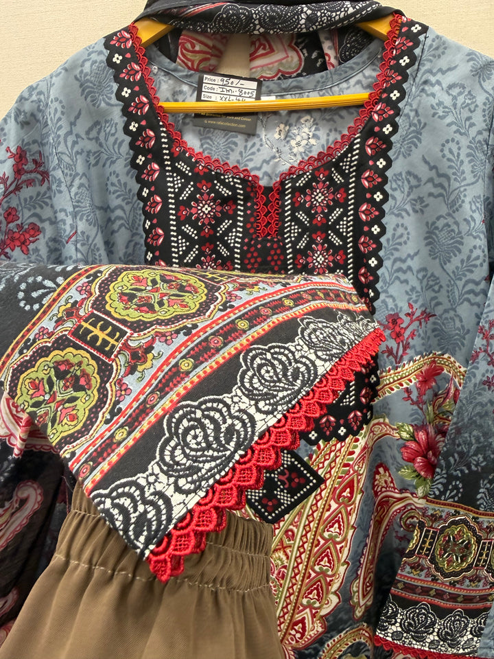 Cotton printed suits 8005