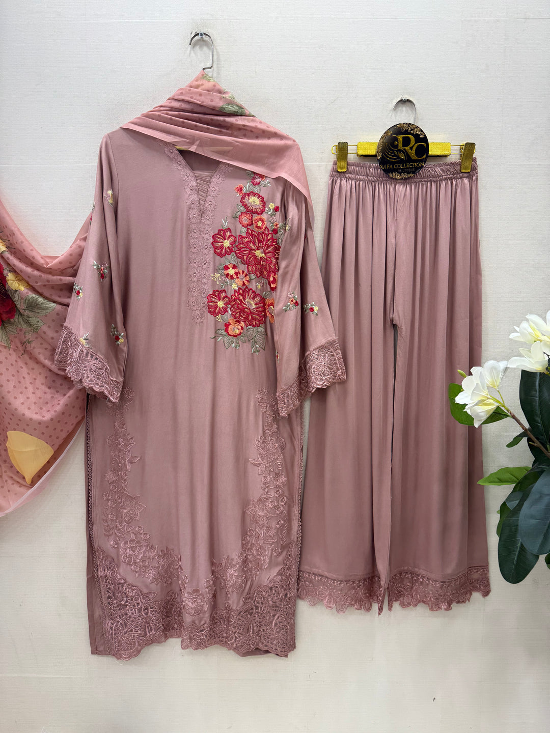 Embroidered long Pakistani suits
