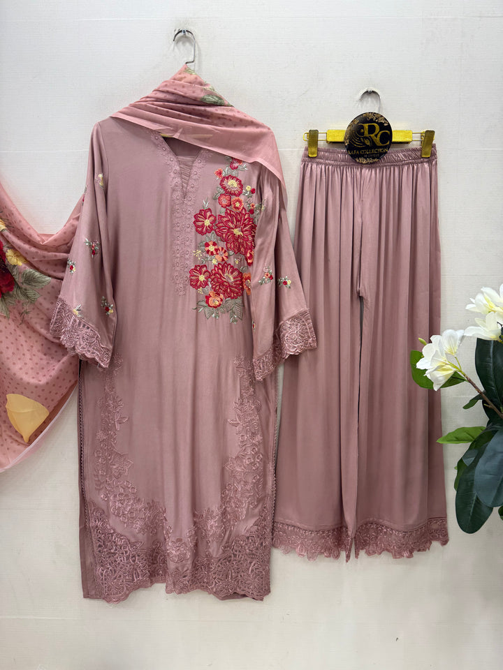 Embroidered long Pakistani suits