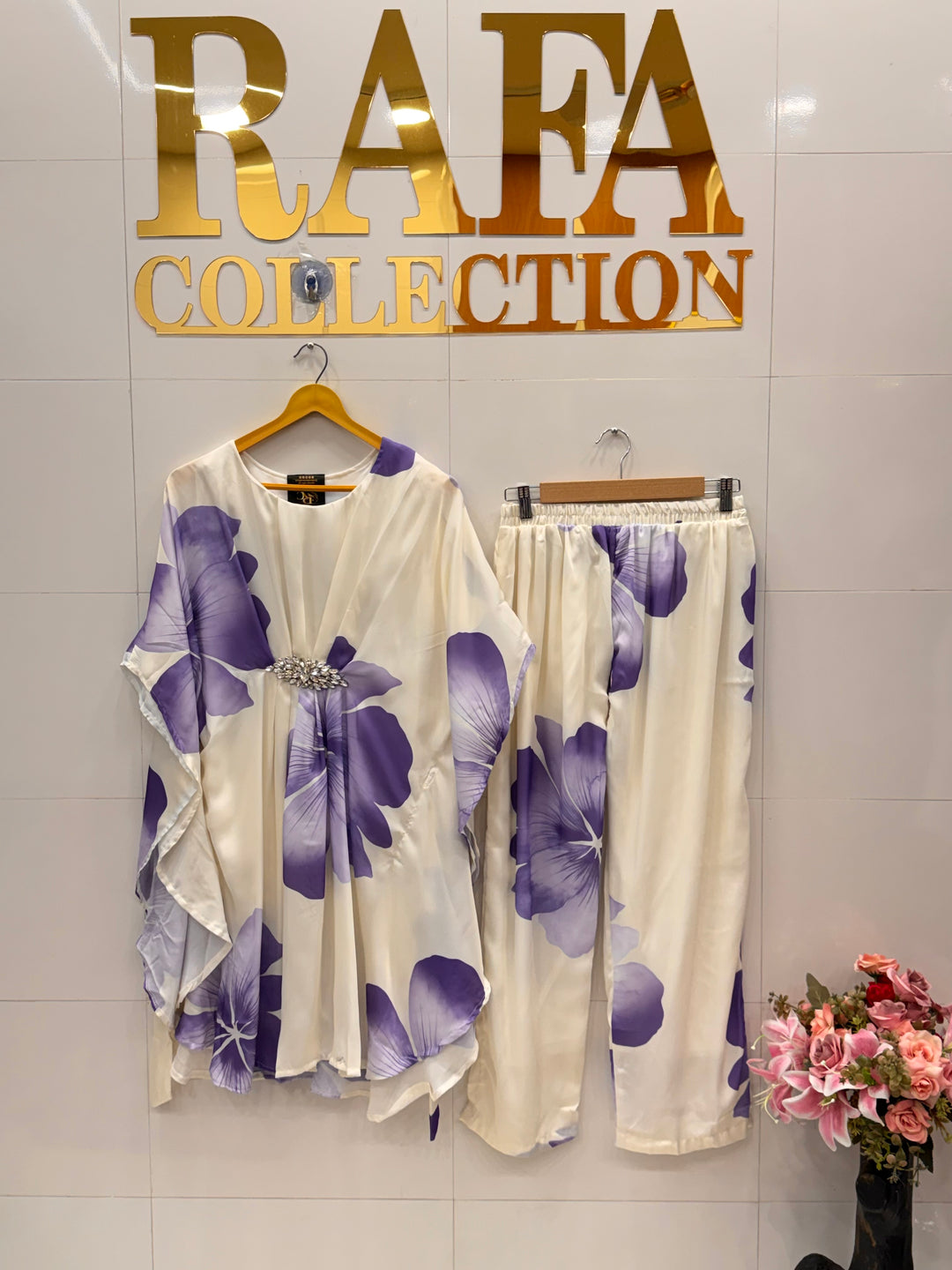 Satin kaftan sets 5820