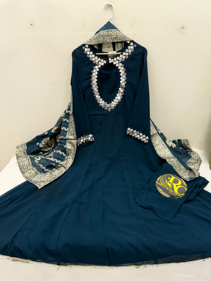 Mirror work gowns
