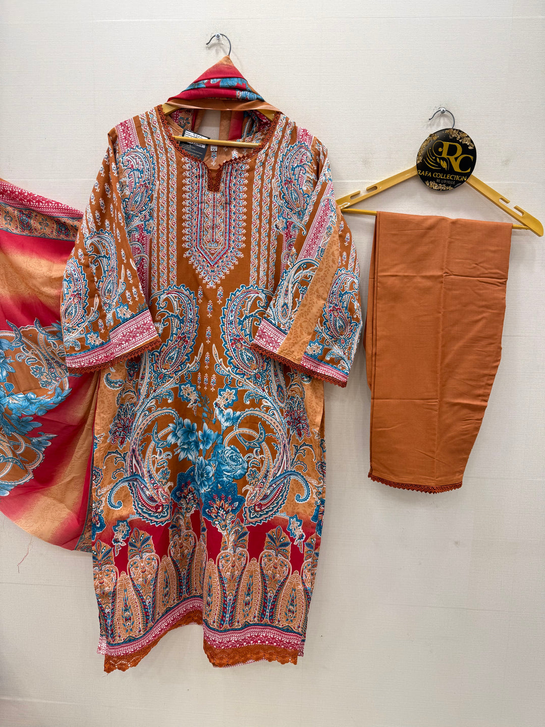 Cotton printed suits 8005