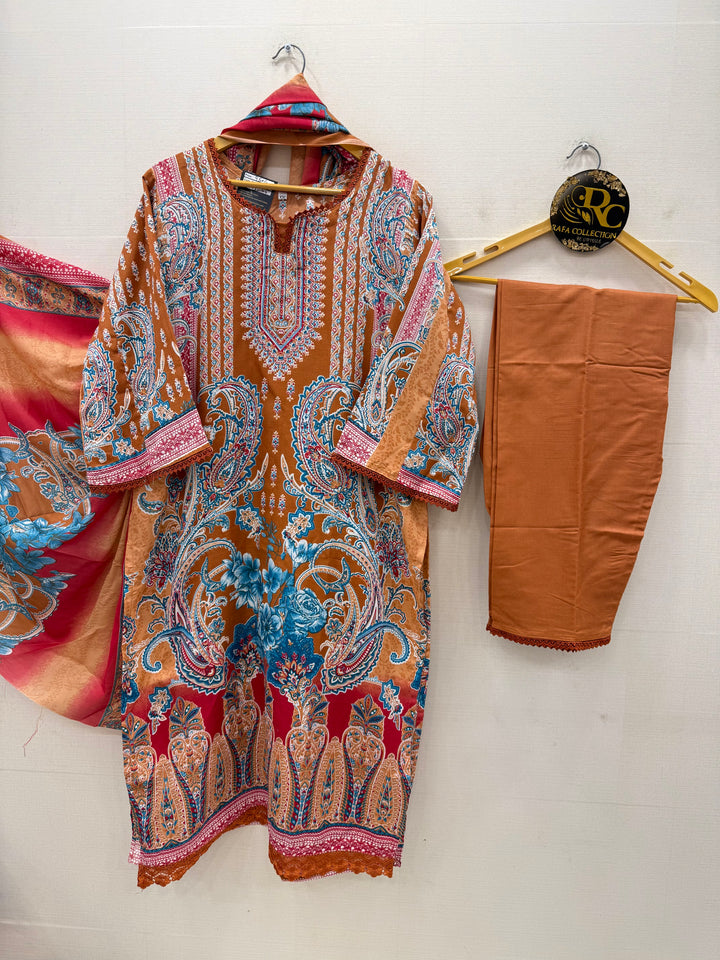 Cotton printed suits 8005