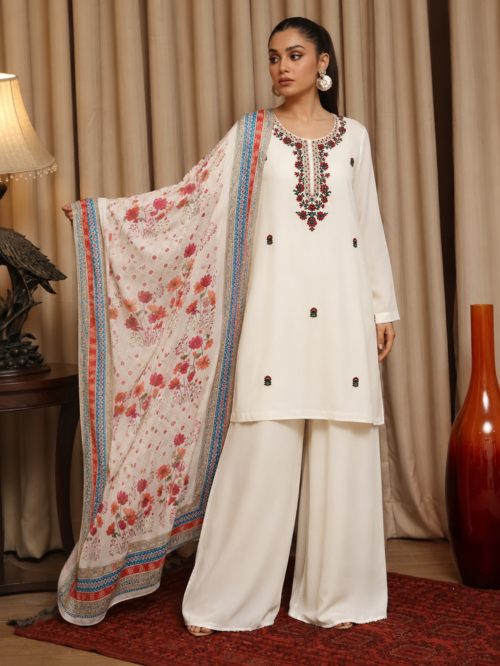 Rayon embroidered unstitched suits