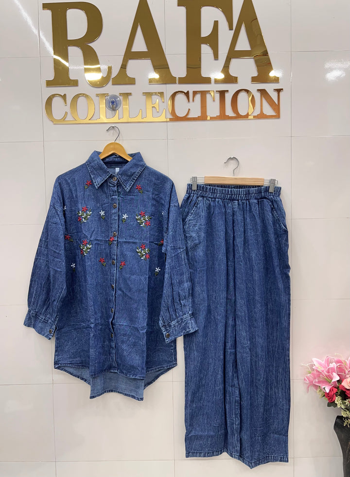 Denim co - ord set 907