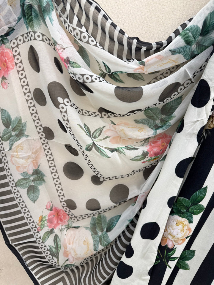 polka dot Pakistani Farshi suits