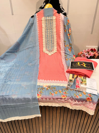 Cross stitch unstitched suit 2225