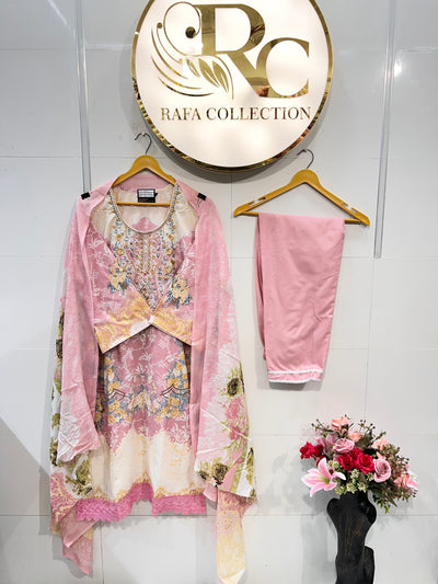 Cotton Embroidered suits 2615