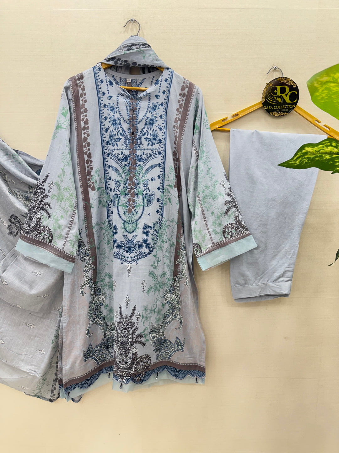 Cotton Pearl Work Suit for Women
 7011