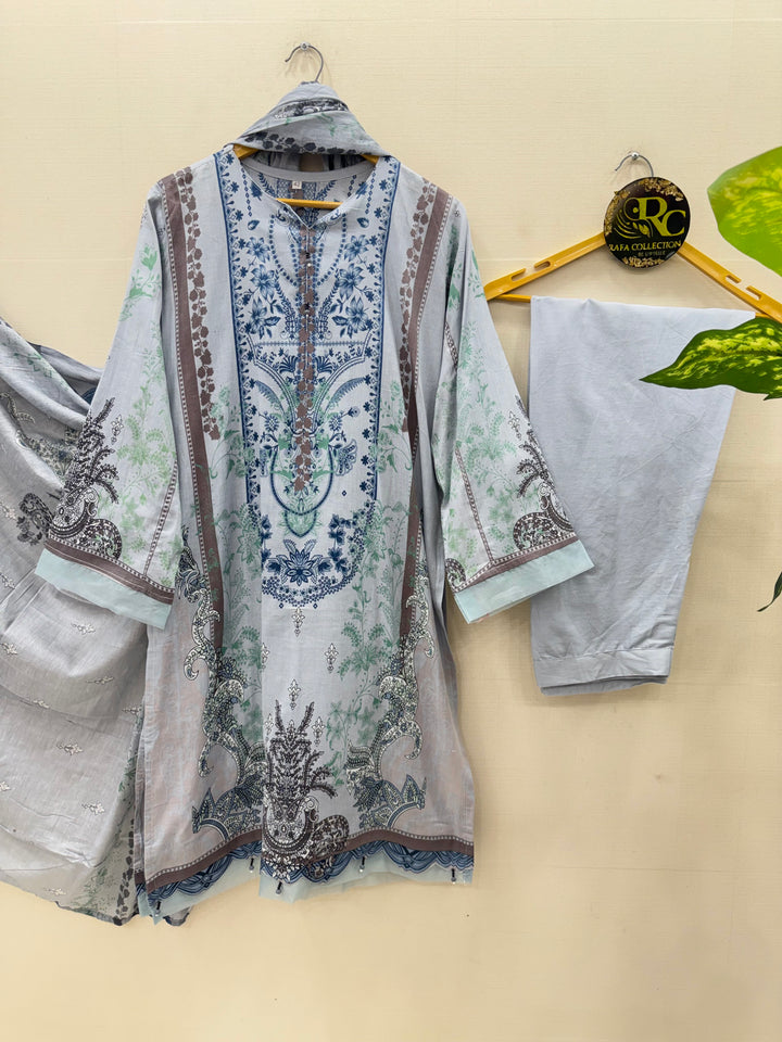 Cotton Pearl Work Suit for Women
 7011