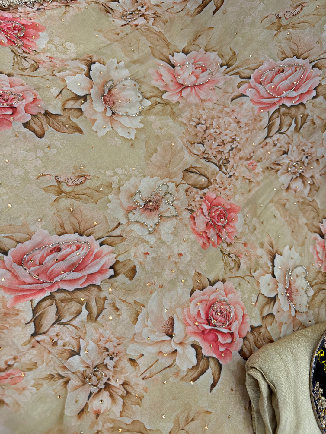 Organza unstitched suits  5622