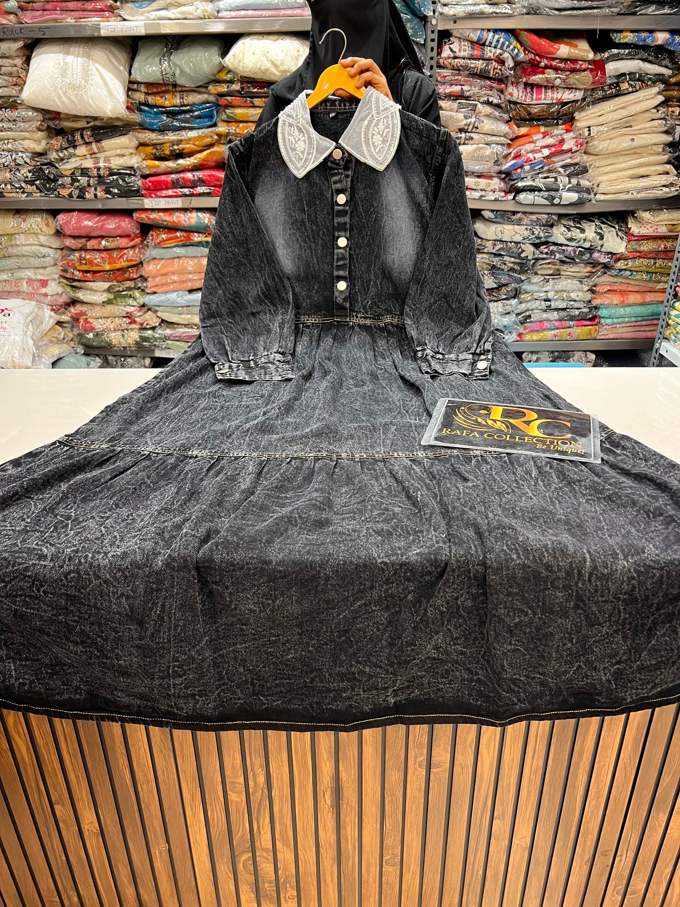 Denim long dresses  124210