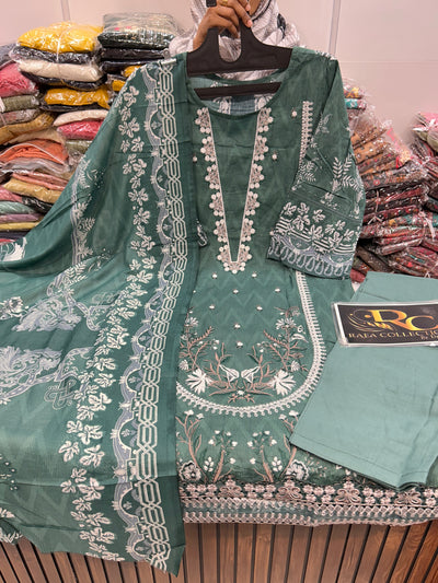 Cotton Embroidered Suit 1326