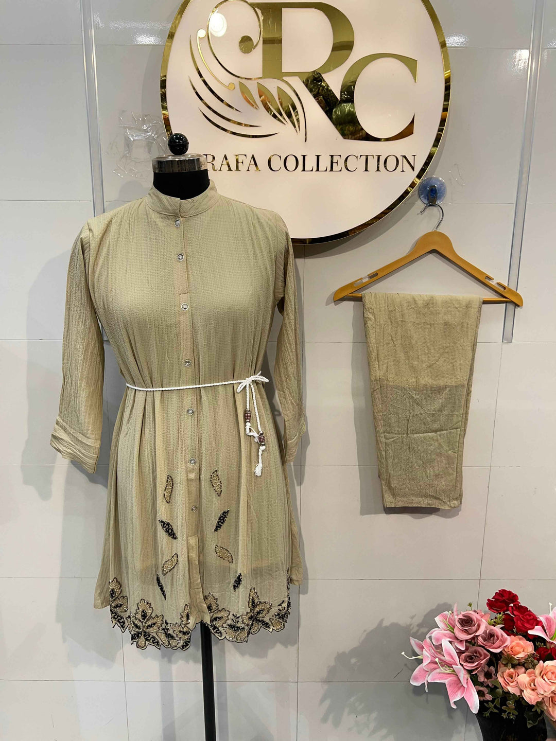 Crinkle Handwork Co-Ord Set 1578