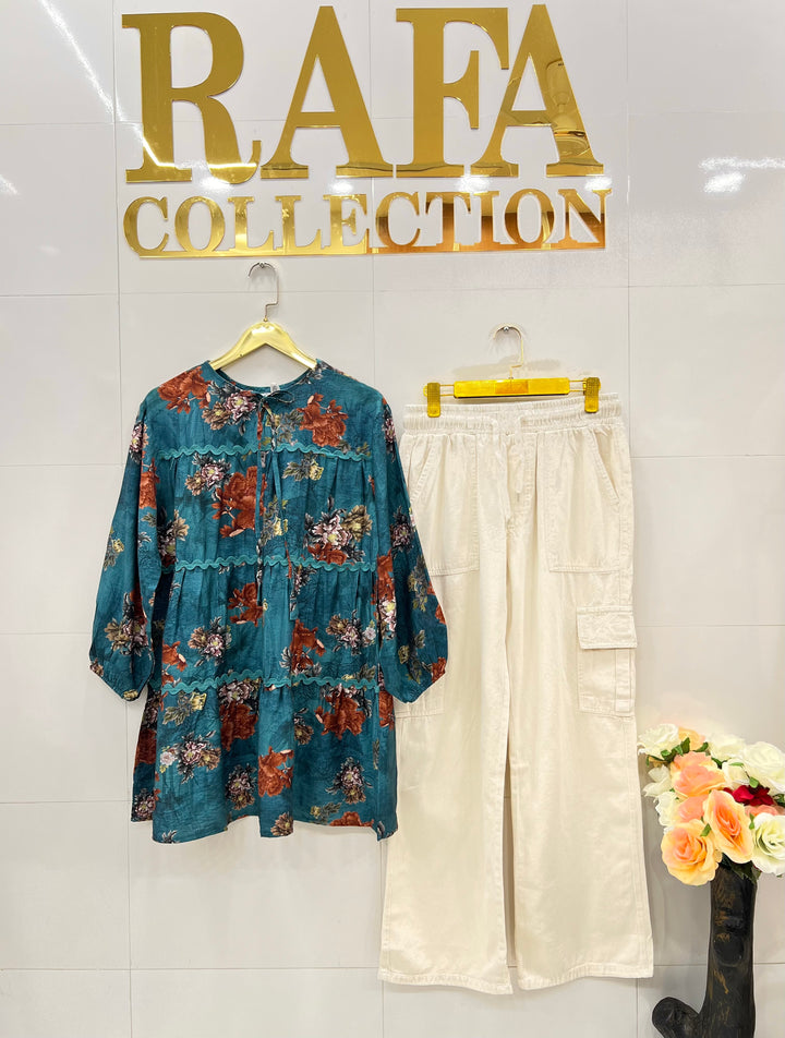 Korean denim cargo Sets