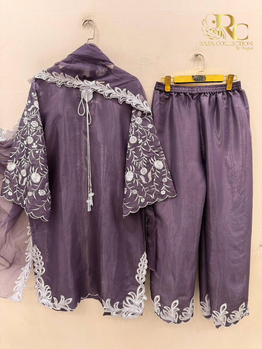 Satin Embroidered Suits