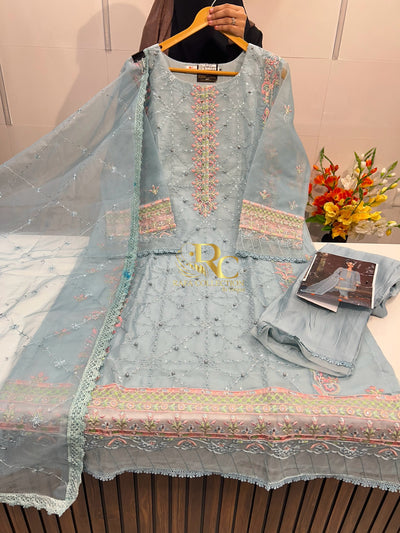 Organza pakistani suit 106