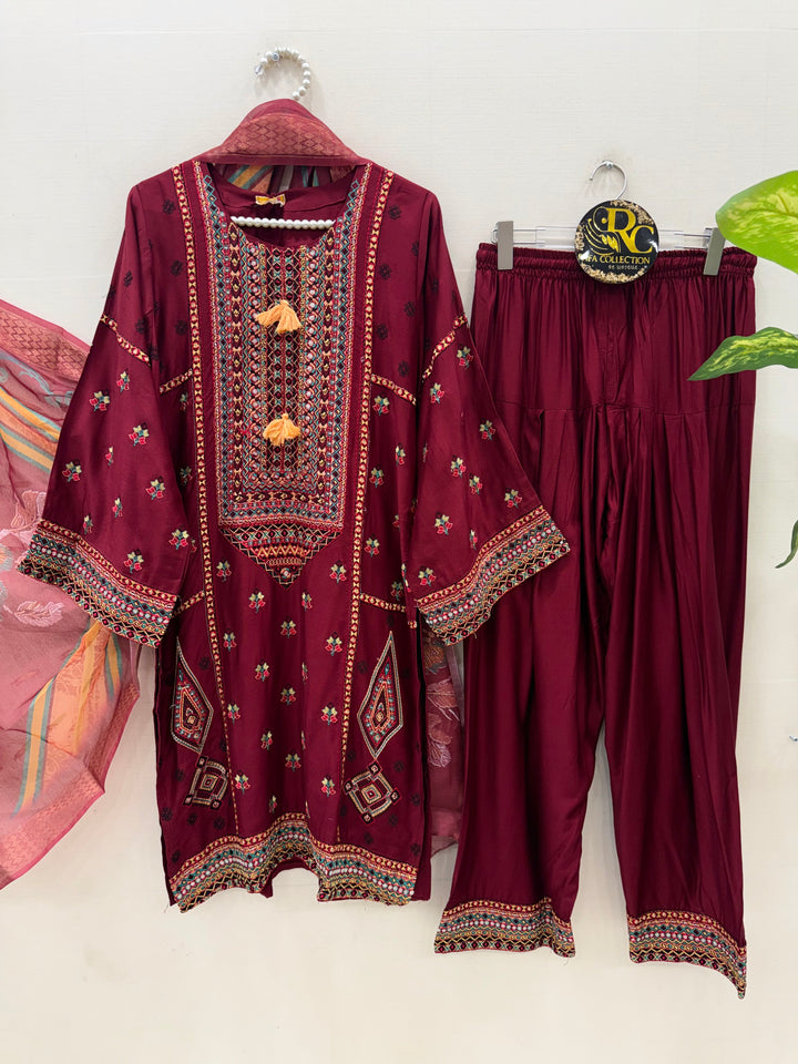 Afgani Embroidered Farshi suits