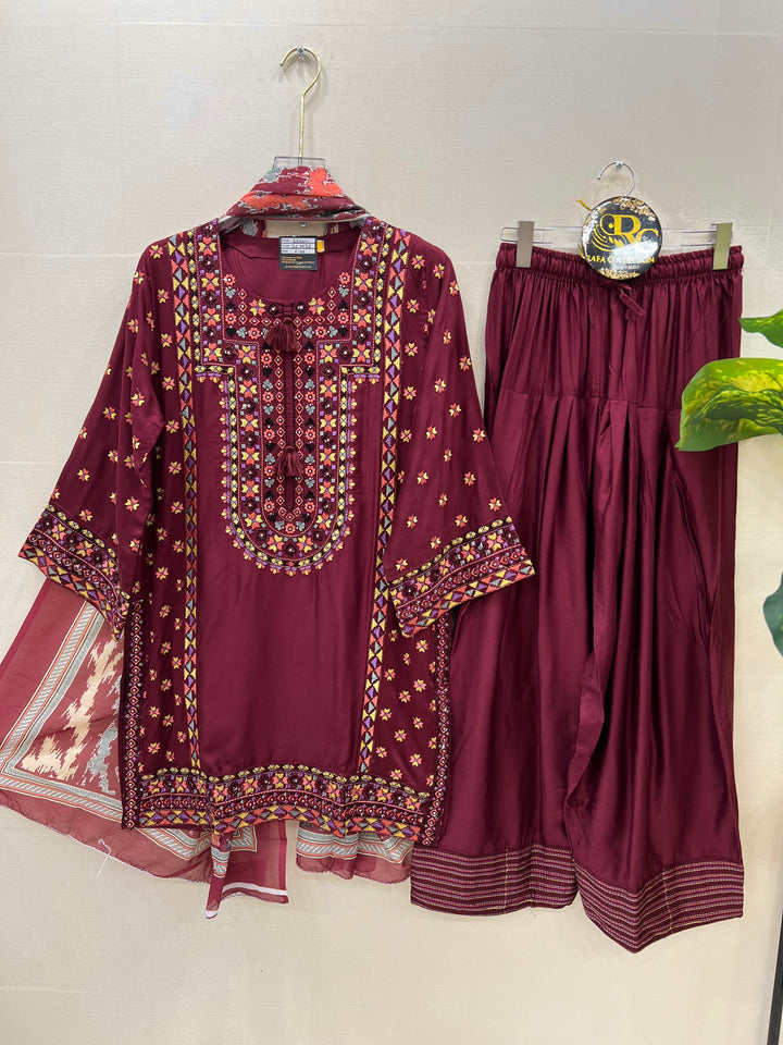 Embroidered afgani Farshi suits 2975