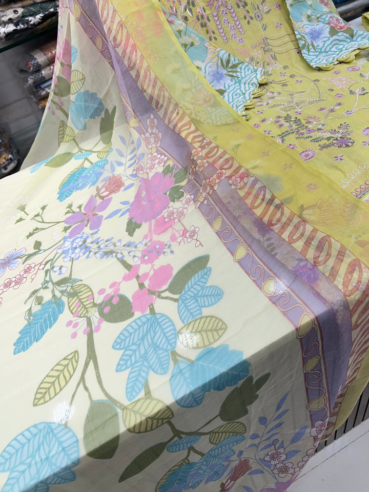 Embroided cotton Suits 2575