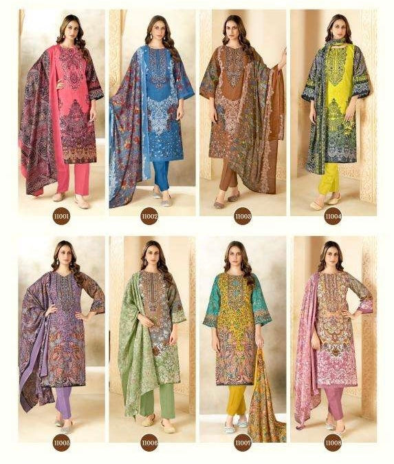 Semi Cotton embroided suit 2102