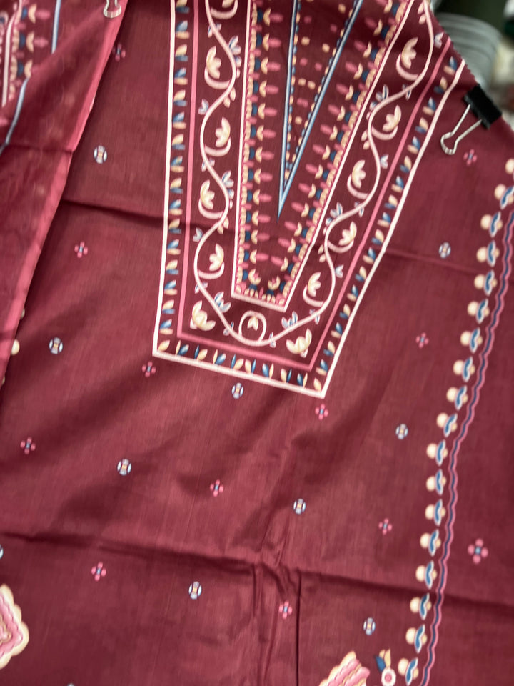 Cotton printed unstitched suits