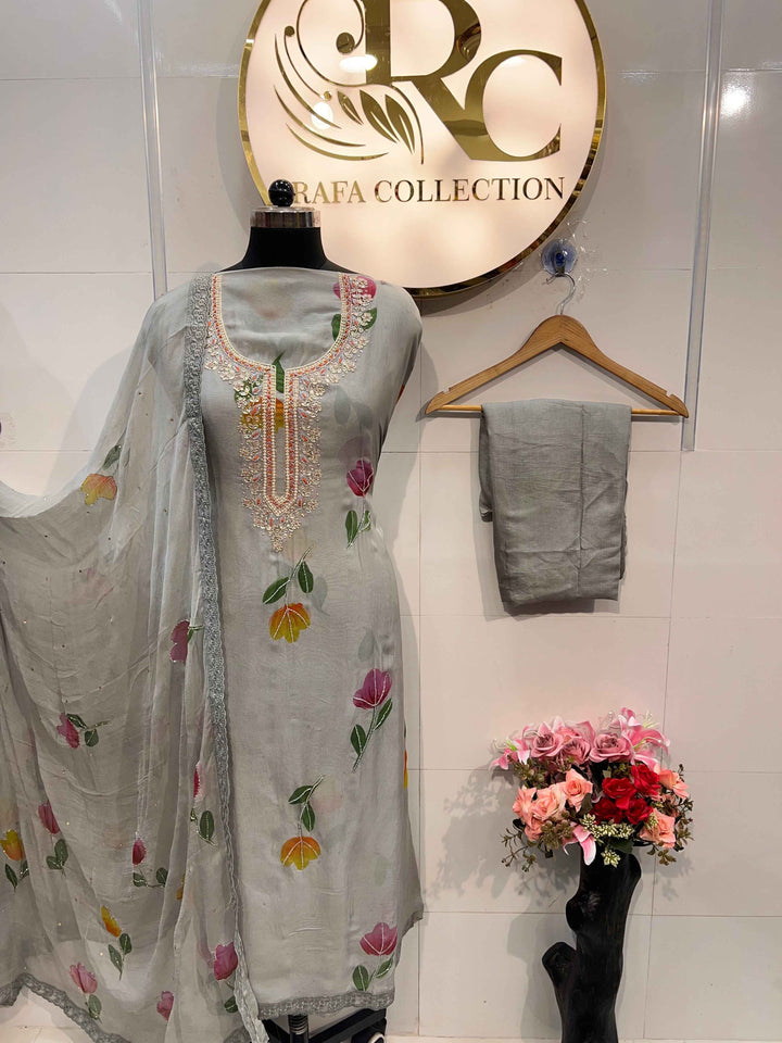 Organza unstitch suits 2249